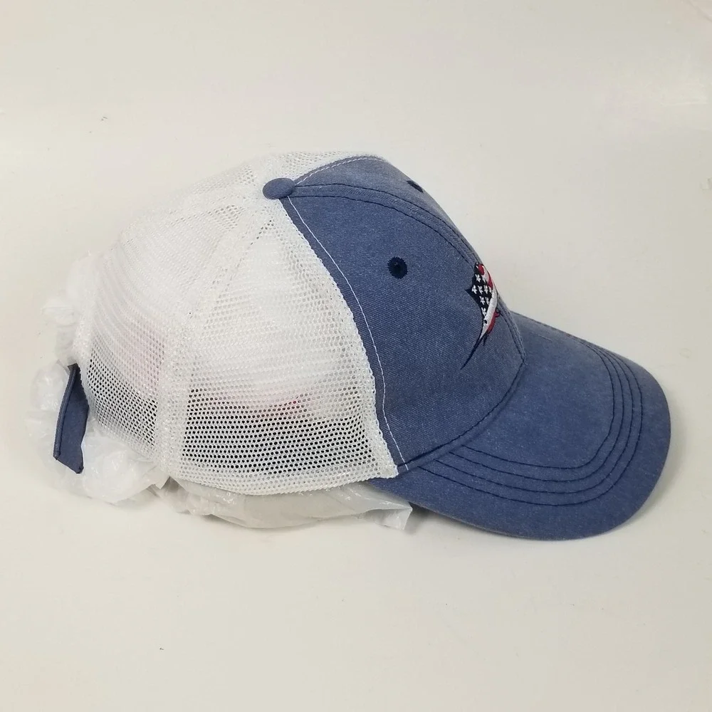 Tommy Bahama‎ Hat Mens OS Blue Marlin American Flag Trucker Mesh Baja Margarita